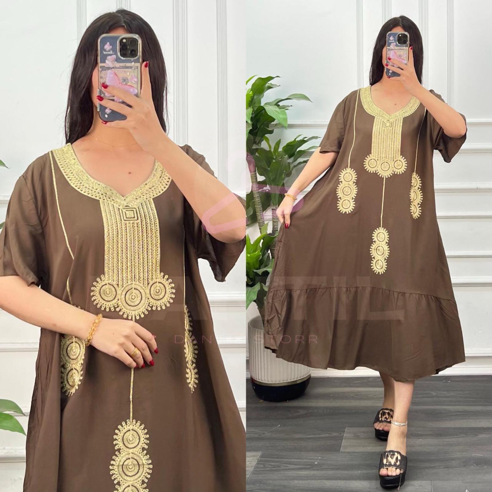 دشداشه ساده تطريز ملونه  - alternate view